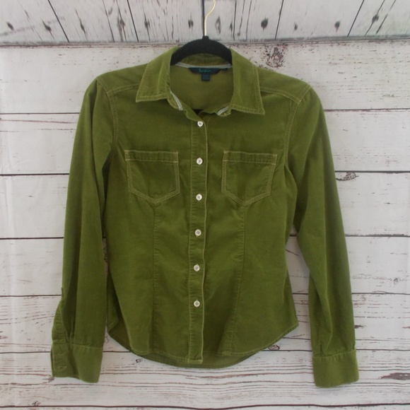 Boden Tops - Boden olive green cotton button down size 8